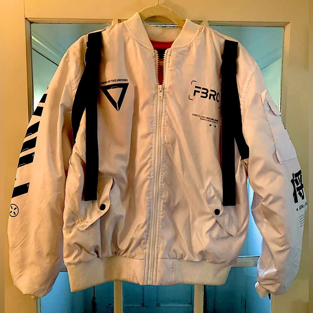 Cyberpunk-Style Fabric of the Universe Bomber Jacket